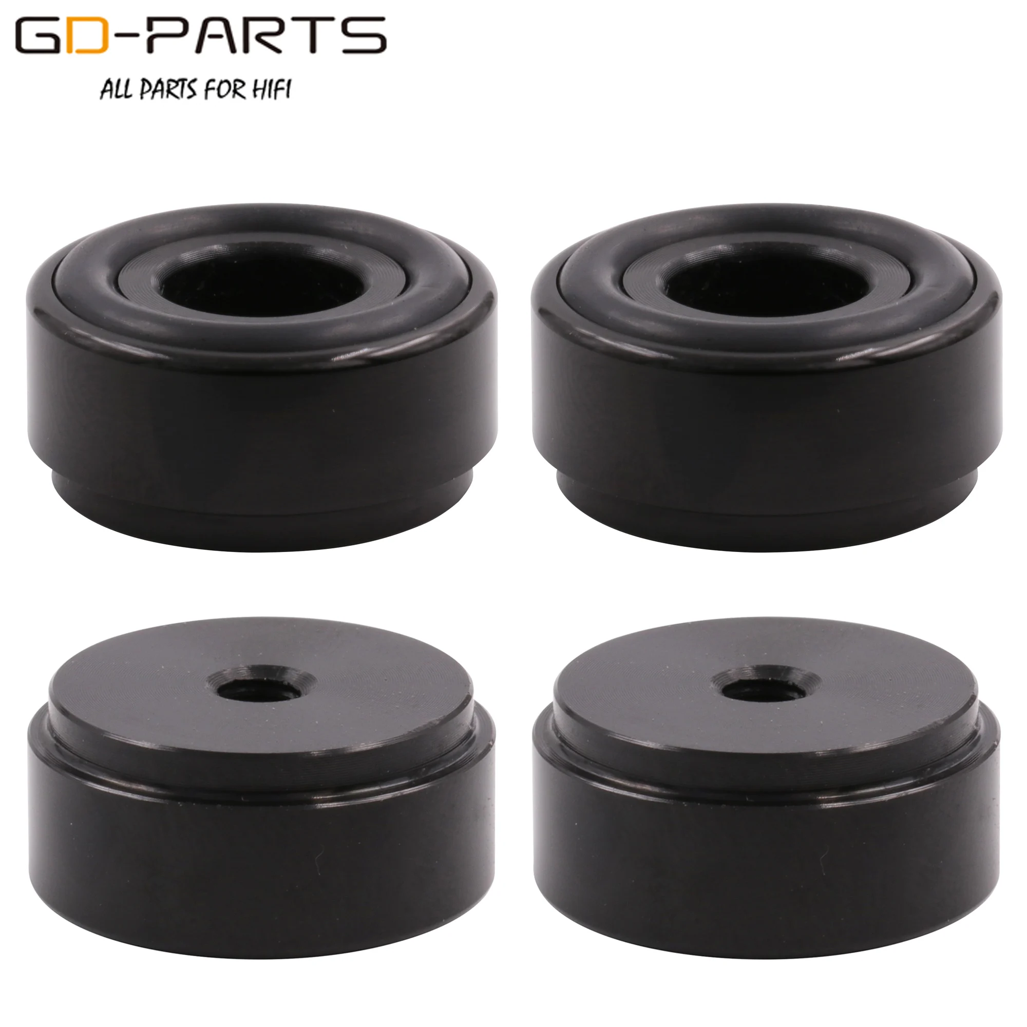 20mm-10mm MINI CNC Machined Solid Full Aluminum Isolation Feet Stands Damper Floor Base For Speaker AMP Computer Monitor 4PCS 4