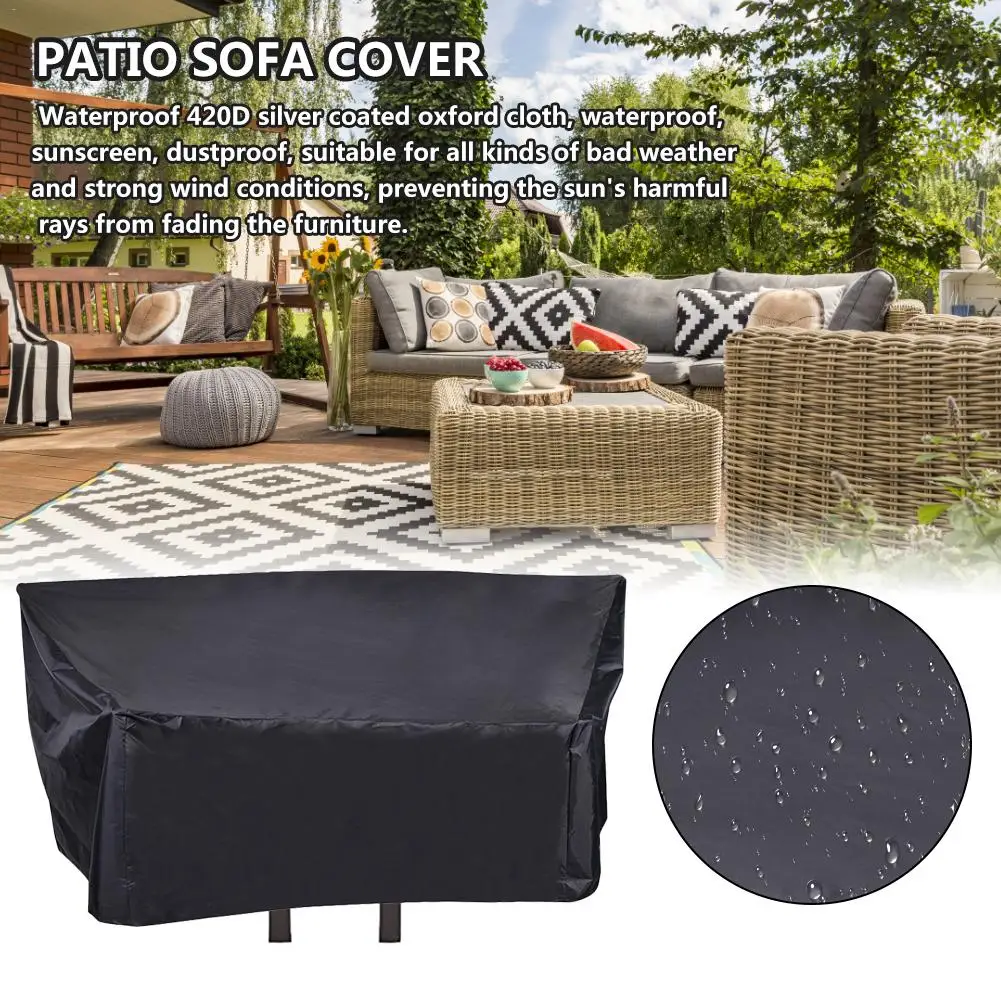 Curved Sectional Patio Sofa Cover Waterproof Furniture Accessories For Outdoors Garden Courtyard Clothing Covers Aliexpress