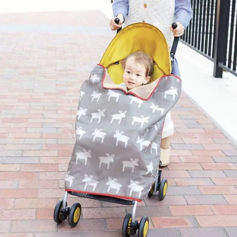 Baby Blankets Warm Swaddle Infant Thicken Double Layer Cartoon Stroller Wrap Newborn Blanket