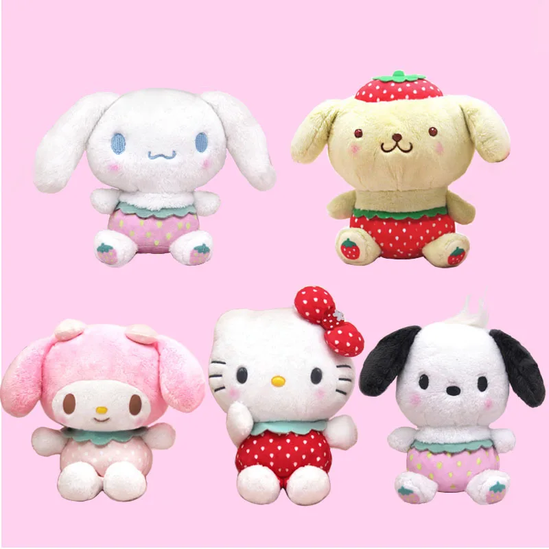 Японская веб-звезда ins sanrio Клубника HelloKitty Cinnamoroll плюшевые игрушки Мелодия плюшевый кулон пудинг PC Собака висячая пряжка