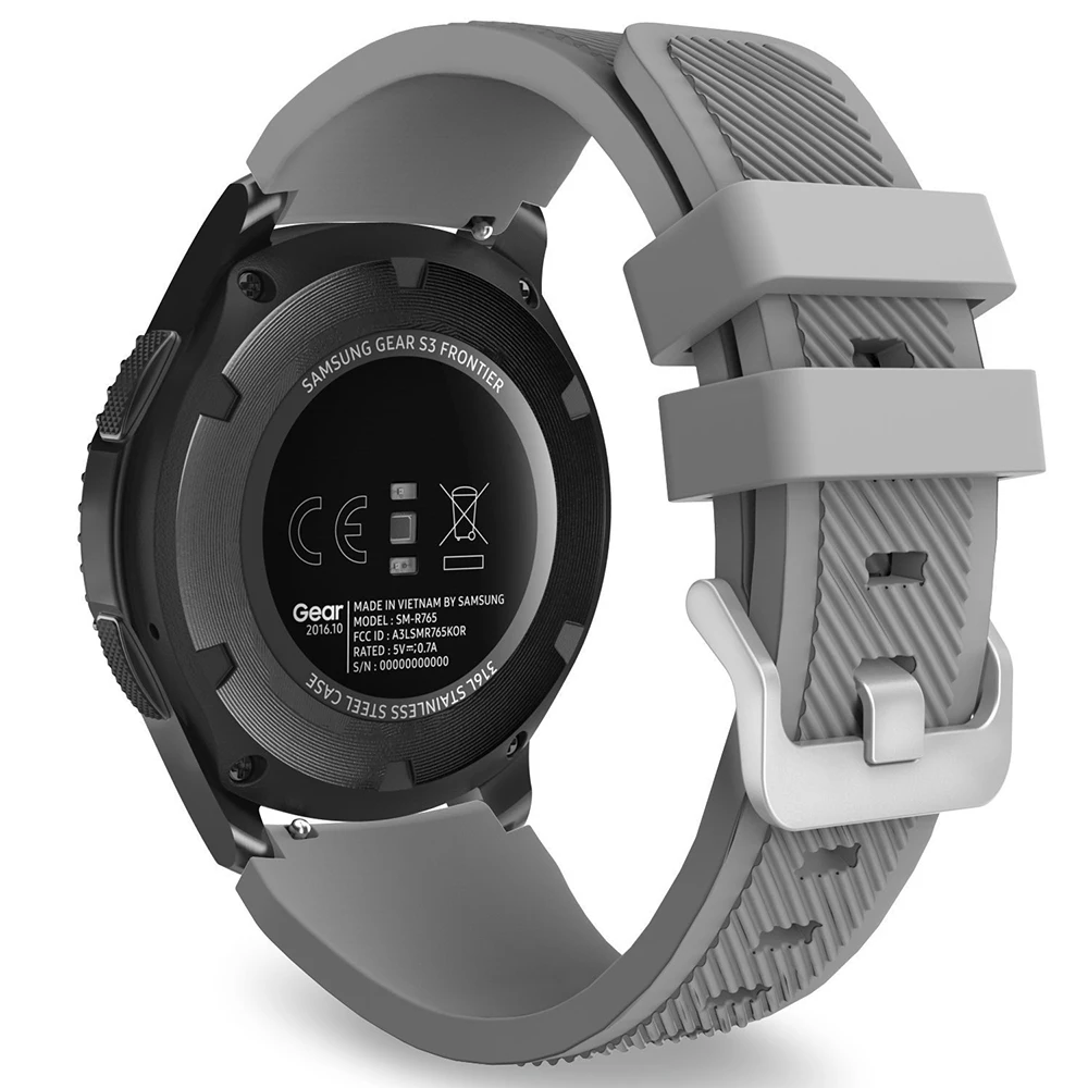 Ремешок силиконовый для Galaxy Watch 46 мм спортивный браслет Samsung Gear S3 Frontier/Classic Huawei Gt 22
