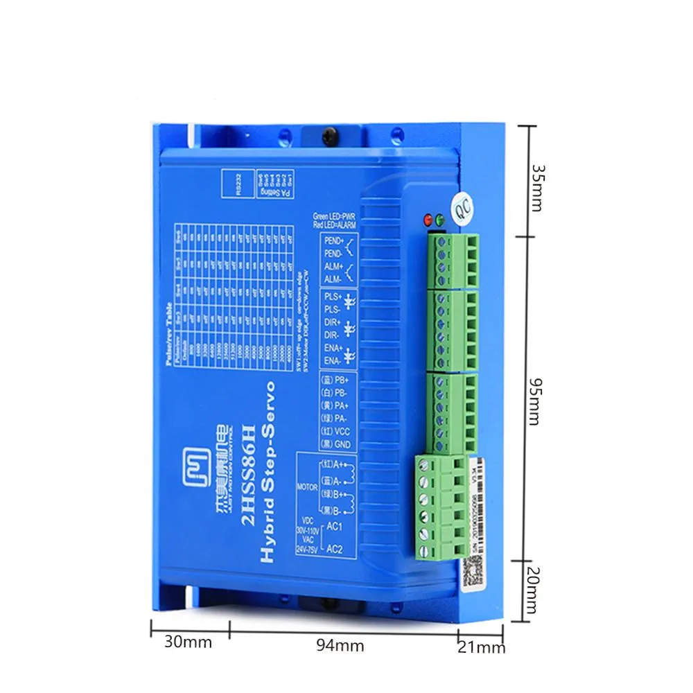CNC Nema 34 замкнутый контур двигатель 86J18156EC 12N. М 2 фаза Гибридный двигатель драйвер 2HSS86H постоянного тока(40-110 V)/переменного тока(60-80 V