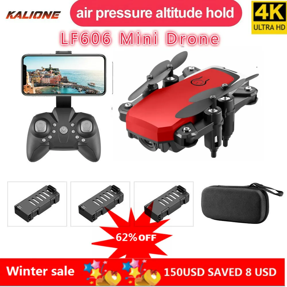 LF606 Wifi FPV Foldable RC Drone with 4K HD Camera Follow Altitude Hold 3D Flips Headless RC Helicopter Mini Aircraft Kid's Toys LF606 Wifi FPV Foldable RC Drone with 4K HD Camera Follow Altitude Hold 3D Flips Headless RC Helicopter Mini Aircraft Kid's Toys