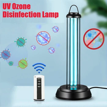 

HOT 38W 60W UVC Ozone Germicidal Ultraviolet Disinfection Lamp UV Light Timer for Disinfect Bacterial Kill Mites Deodorizer