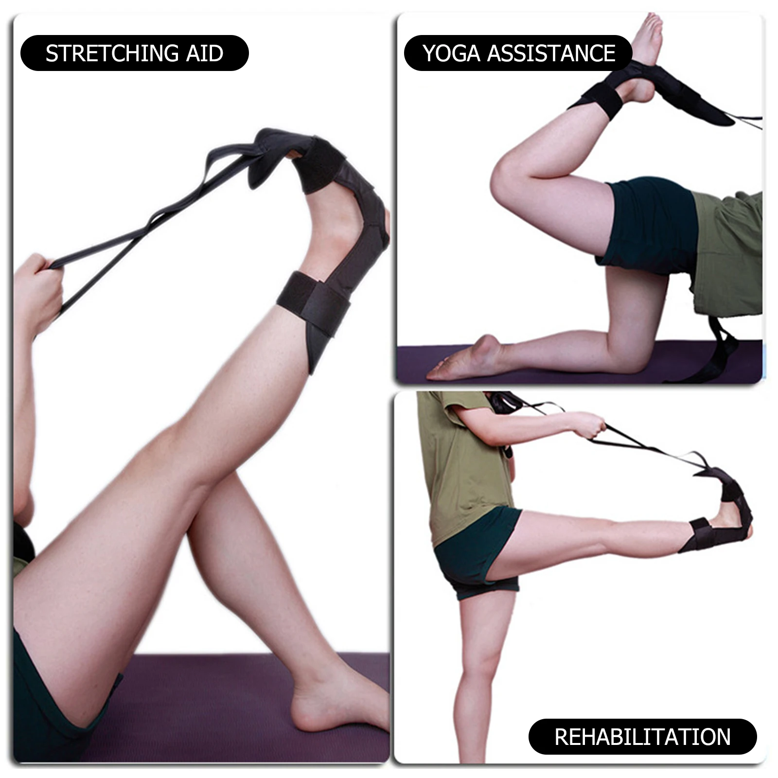 Yoga Ligament Stretching Belt Ligament Exercise Foot Rehabilitation Strap Plantar Fasciitis Leg Stretch Bands Training Ankle Yoga Strap Aerial Yoga Strap