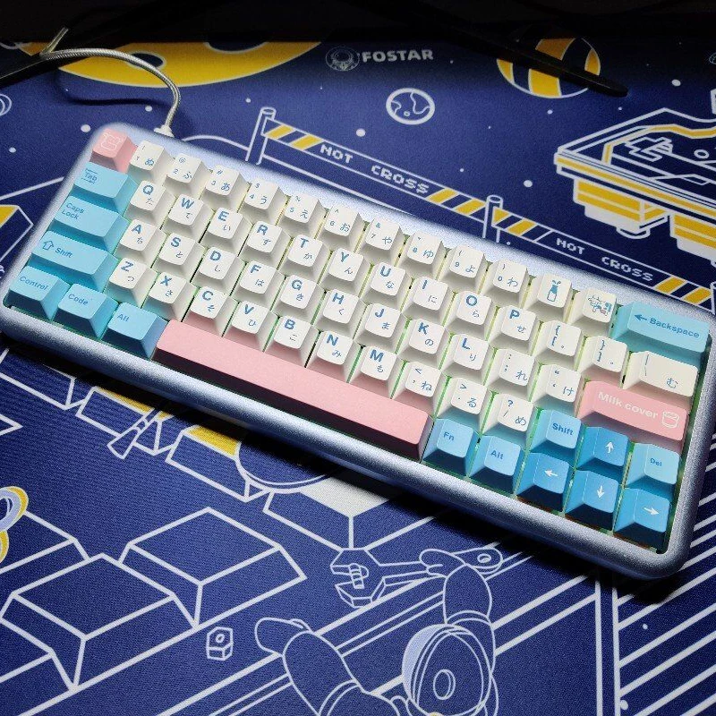 Milk Cover Keycap PBT Cherry Height 140 Keycaps Dye-sub for Cherry MX Keyboard