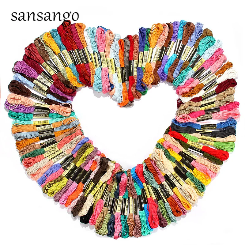 

50/100 Color Rope DIY Craft Jewelry 3D Embroidery Cross Thread Color 8 Meters Cross-Stitch Needle Art Craft Tool Bracelet Yarn