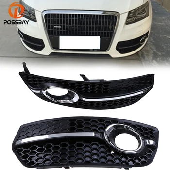 

POSSBAY Left Right Side Car Fog Light Lamp Cover Lower Bumper Grille for Audi Q5(8R) MK1 2008-2012 Pre-facelift Light Grilles