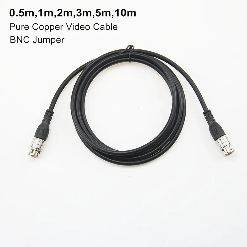 

0.5m,1m, 2m, 3m, 5m 10m Monitoring video cable BNC jumper Q9 head finished line camera cable SYV-75-3 oxygen-free copper core