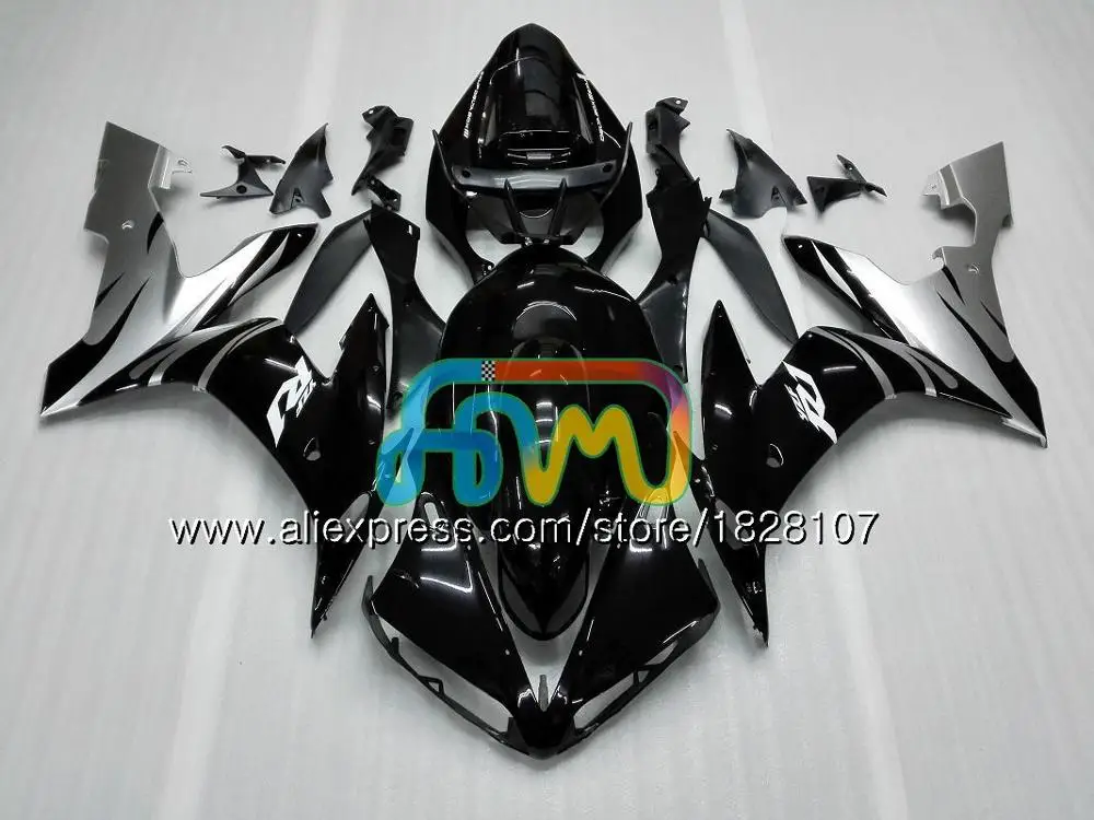 No. 14 Средства ухода за кожей для YAMAHA YZF R 1 1000 CC YZF-1000 YZFR1 04 05 06 54BS. 15 YZF1000 1000CC YZF R1 серебристо-черного цвета YZF-R1 2004 2005 2006 обтекатель - Цвет: No. 14