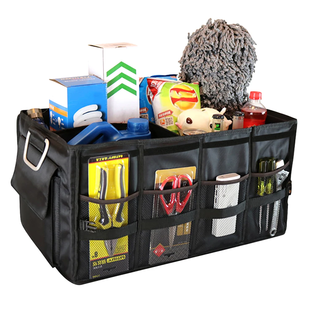 

Car Big Trunk storage bag Oxford Cloth folding truck storage box Car Trunk Tidy Bag Organizer Storage Box with bag strap
