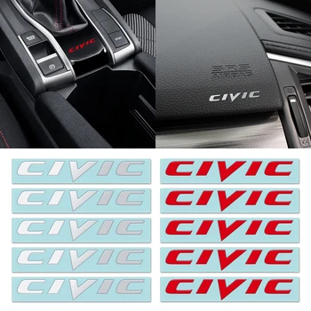 

Car Styling 10pcs ClVlC nickel Chrome Auto Car Letter logo Badge Emblem Decal For Honda Auto Accessories Interior Stickers