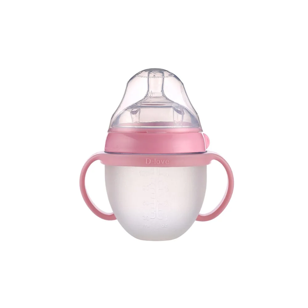Baby Bottle milk bottle feeding bottle Mamadeira BPA free 250ml(8oz) pink 150ml(5oz) baby milk feeding bottle with handle