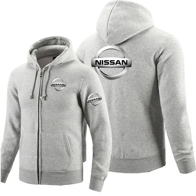 Логотип Nissan, толстовка на молнии, мужские толстовки на молнии, осенняя толстовка с капюшоном, зимняя длинная модная повседневная одежда d