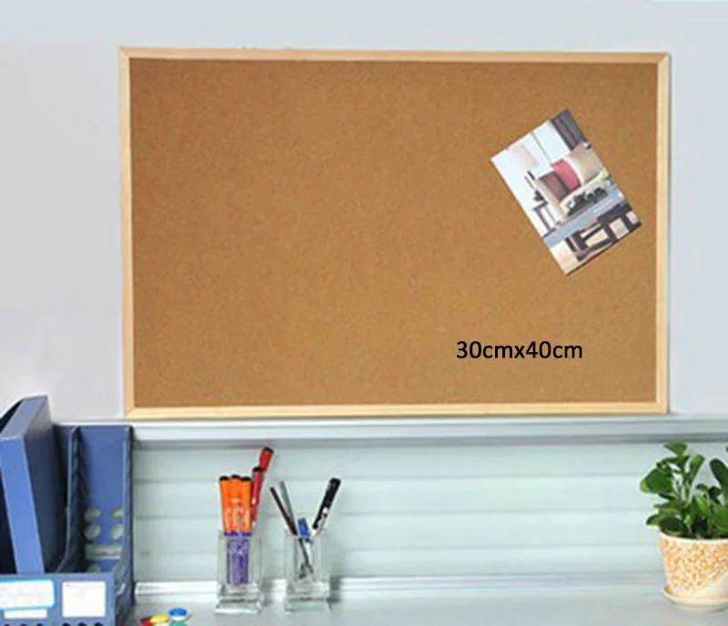 Office Cork Board Wood Hanging Bulletin Board 30X40cm - AliExpress