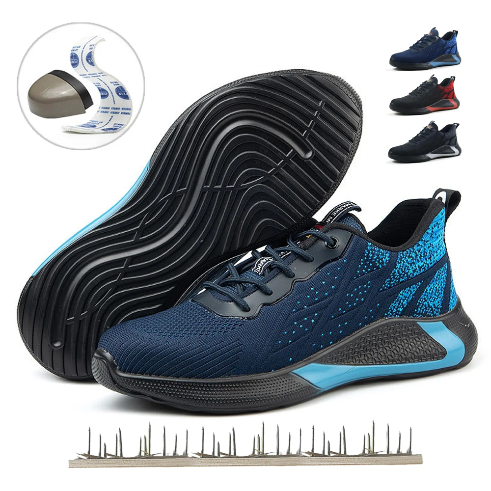 

Work Shoes Men's Light Sneakers Safety Comfortable Large Size Anti-smashing Steal Toe Puncture Proof Shoes Men Boots Security