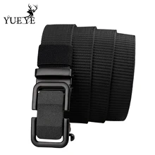 Men's nylon belt, stylish belt with automatic metal buckle, convenient, adjustable jeans tactical belt, high quality, 3.4 cm wid