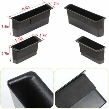 

4pcs Black Plastic Material With Lightweight Feature Side Door Handle Storage Box Organizer For Jeep Wrangler JK JKU 2007-2010