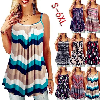 

Hot Sexy Women Summer Loose Boho Casual Floral Beach Ruffles Tassel Strap Elegant Tank Vest Tops Female Shirt Camis