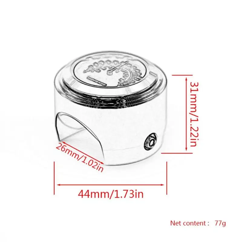 Universal 7/8-1 inch Motorcycle Handlebar Mount Clock Watch Thermometer Silver Aluminum Products Night Vision Function