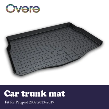 

Overe 1Set Car Cargo rear trunk mat For Peugeot 2008 2013-2019 2014 2015 2016 2017 2018 Styling Anti-slip carpet Waterproof mat
