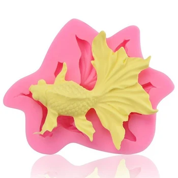 

New 1Pc 3D Soap Mold Gold Fish Shape Realistic Silicone Mold Diy Carp Shaped Pressing Cake Decoration Chocolate Candy Mould