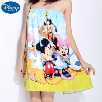 

70x140cm Mickey Minnie Bath Towel beach towels Disney Children Girl Minnie Mickey mouse boy girl Cotton Bathrobe Cartoon Soft