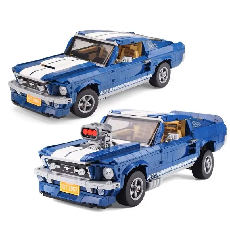 21047 1648 шт Forded Mustanged Technic серия строительных блоков Кирпичи Машинки Игрушки Детские развивающие подарки совместимы с 10265