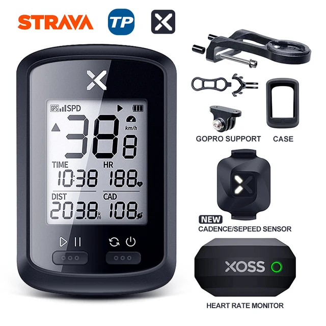 XOSS GPS Bike Computer G+ Wireless Cycling Speedometer Road  MTB Waterproof Bluetooth ANT+ Cadence Speed Cycle Bicycle Computer G PLUS Group J