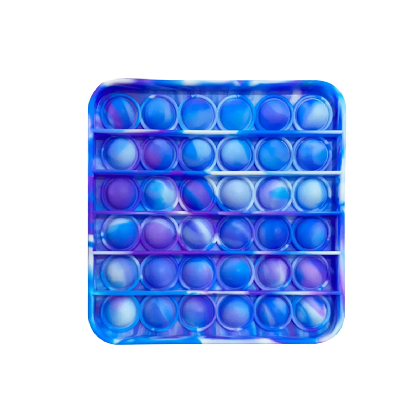 Juguete sensorial para niños y adultos, juguete de burbujas de colores cuadrados, antiautismo, especial, antiestrés, arcoíris, juguetes para niños y adultos, 1 unidad