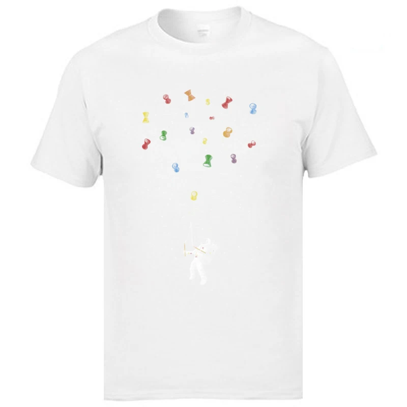 Space_Diabolo_7748 100% Cotton Fabric Tshirts for Men Short Sleeve Printed T Shirt New Arrival Autumn O-Neck Tee-Shirt Printing Space_Diabolo_7748 white