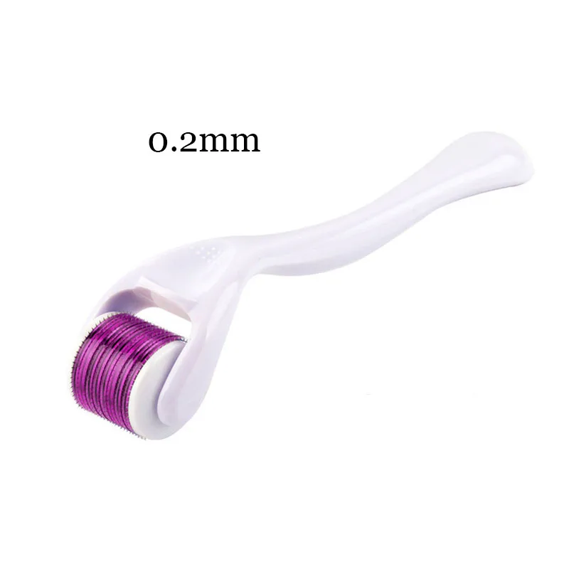White 0.2mm 540 Иглы микро иглы ролик для лица руки шеи массаж ролик для роста волос бороды против выпадения волос Лечение Красота Инструмент - Цвет: White 0.2mm
