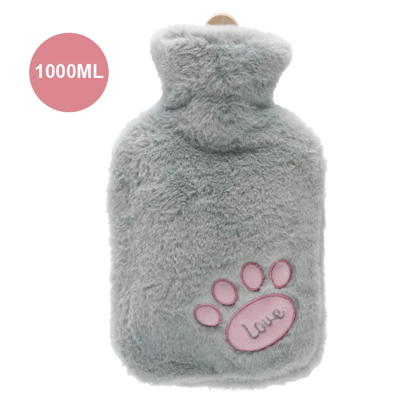 1000 мл милый мультяшный мешок для горячей воды ручной теплый портативный резиновый зимний теплый грелка для девочек карман для рук ноги грелка для рук