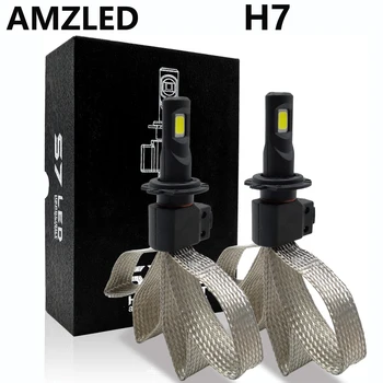 

AMZLED H7 Led Car Headlight Bulbs fanless no noise 55W 6000K 12000Lm super bright Auto bulbs replacement for Lada Hyundai VW Hot