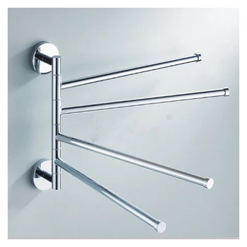 

Bathroom Stainless Steel Alloy Towel Rack Revolving Four-bar Towel Shelf Hotel Toilet hook Hanger Sanitary Hardware Accessories