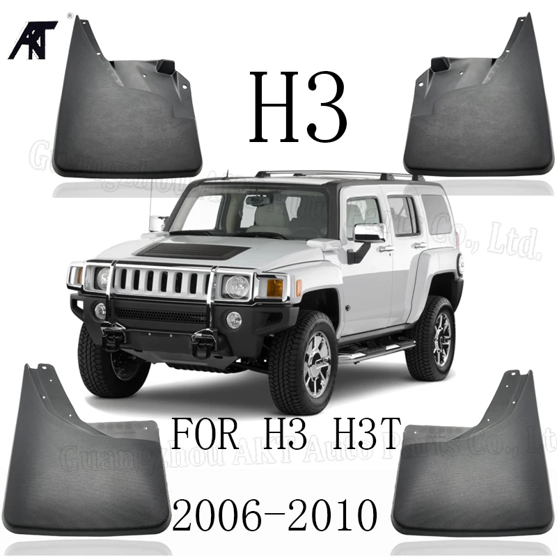 4pcs Mudflaps Fenders Front Rear Set for Hummer H2 2003-2008 2009 Splash Guards