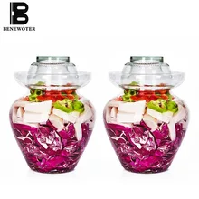 Высокая емкость, утолщенная прозрачная бутылка с маринованной квашеной капузой, контейнер для овощей, кухонные аксессуары для еды