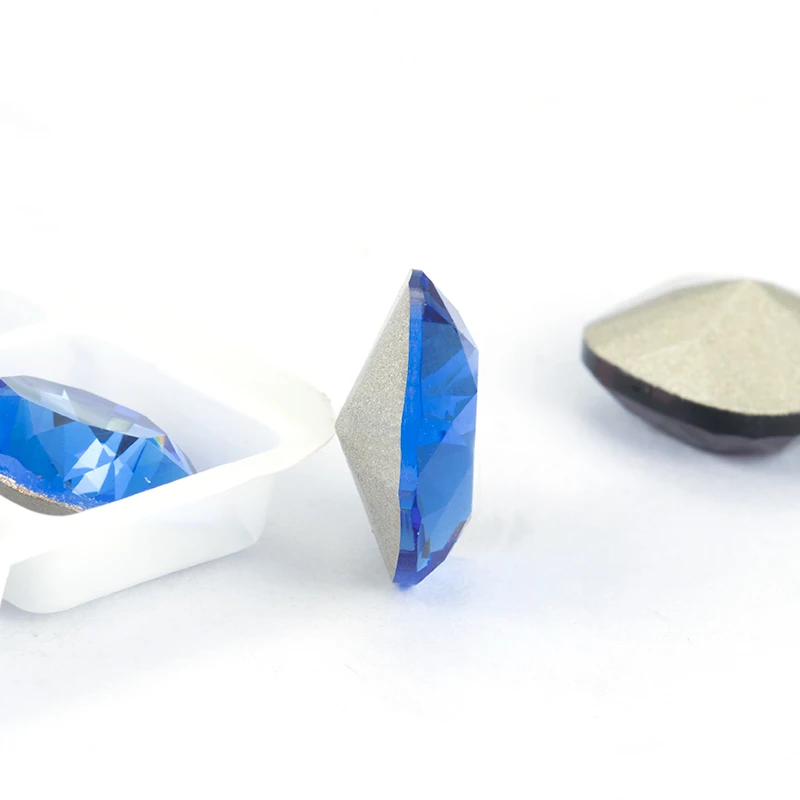 K9 Glass Square Rhinestones New Design Pointback Blue Crafts Crystals Clothing Jewelry Accessories Loose Glue On Nails Stone
