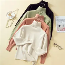 2020 Fashionable Women Knitted Sweater Ladies solid autumn winter Long Sleeve Turtle Neck Sweater Pullover 2020 Fashionable Women Knitted Sweater Ladies solid autumn winter Long Sleeve Turtle Neck Sweater Pullover