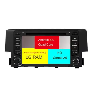 

Car Radio car multimidia autoradio for Honda Civic gps 2016 - 2019 support 4G Bluetooth Auto Radio parktronic 2 Din navigation