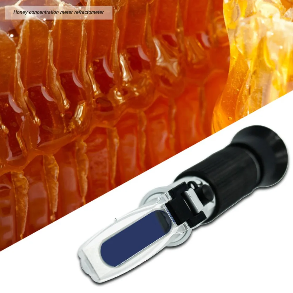 Portable Size 58-90% Water Honey Refractometer With Calibration Refractometer Honey Moisture Meter Tools