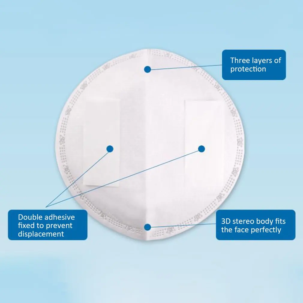 

50pcs/box disposable mask filter non-woven fabric three-layer mask filter replacement mask inner pad three-layer protection