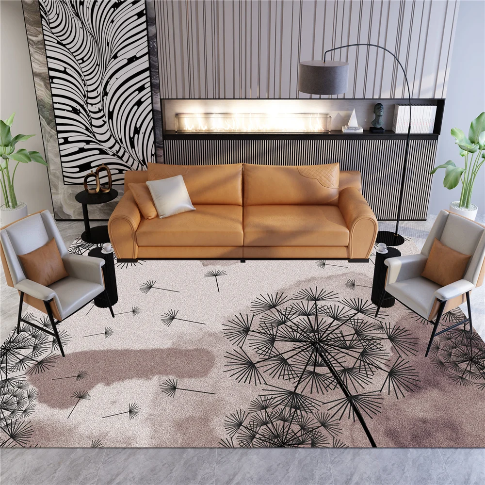 Ins Style Dandelion Living Room Carpet Sofa Flannel Anti-slip Area Rug Balcony Kitchen Bedside Kids Play Mat Parlor Floormat | Дом и сад