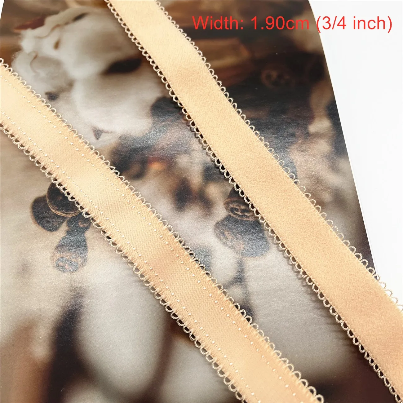 6M/lot Width 1.6~2cm Two-end Narrow Elastic Stretch Lace Trim 3