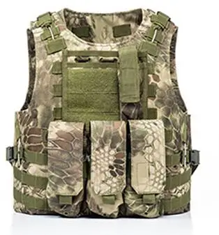 Страйкбол военный тактический жилет Molle боевой штурмовой плиты Перевозчик тактический жилет 7 цветов CS верхняя одежда охотничий жилет - Цвет: G Snake