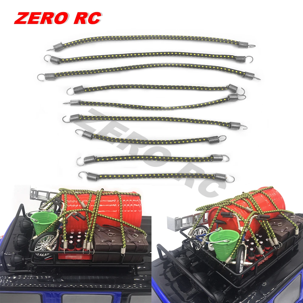 RC Crawler Car 1/10 Scale Accessory Luggage Roof Rack Bungee Cords Army Green (9pcs) 9cm 11cm 16cm For ROCK TRUCK | Игрушки и хобби