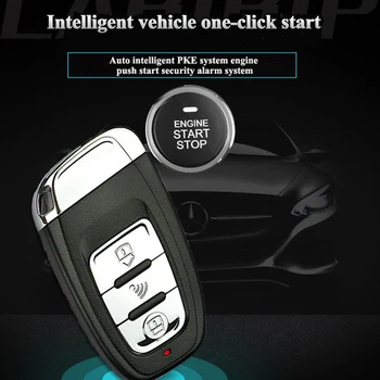 

12V Car Engine Starts Alarm System with Keyless Entry Remote Universal Vehicle Keyless Alarm PKE Warn Push Button Starts