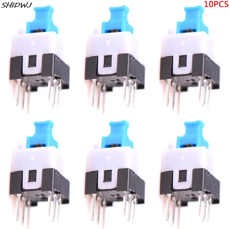 10 rebanadas 7*7mm 6pin push táctil Power micro interruptor incluso bloqueo activado/desactivado SVE