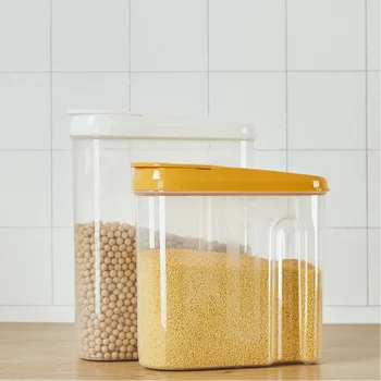 

Kitchen Airtight Dry Food Storage Container Plastic Storage Bin Dispenser with Pourable Spout Flour Container with Measuring Cup