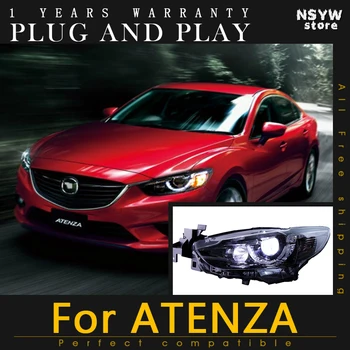 

2pcs Car LED Headlights For Mazda 6 2014-2017 Car Led Lights Double Xenon Lens Daytime Running Lights Fog Lights Car Accessories